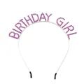 Serre-tête Birthday Girl argenté avec strass violets pour décoration de fête festive - Argent Zircone Violet