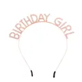 Serre-tête Birthday Girl en or rose avec strass brillants pour décoration de fête - Or Rose/Zircone Blanc