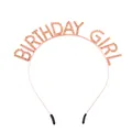 Serre-tête Birthday Girl en or rose avec strass brillants pour les fêtes d'anniversaire - Or Rose Zircon Champagne