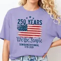 T-shirt lavande pour femme 250e anniversaire USA avec imprimé We The People - Mauve Clair
