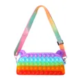 Borsa a tracolla pop-it arcobaleno con orecchie di gatto e tracolla regolabile - Multicolore