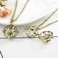 Antique bronze hollow tree of life locket necklace with openable aromatherapy cage - Antique Bronze Happiness Tree Pendant