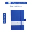 Taccuino tascabile A6 blu reale con chiusura elastica e asola porta penna - A6 / Blu Reale
