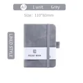 A7 pocket notebook in grey with elastic strap and pen loop for portable journaling - A7 / Gray