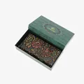 Long vintage black leather wallet for women with 3D embossed peony flowers and gift box - Coffee With Gift Box
