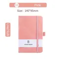 Pink A6 pocket book with elastic strap and pen loop in 145x95mm lined paper format - A6 / Pink