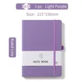 A5 light purple notebook with elastic strap and lined pages, size 215x150mm - A5 / Purple