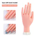 Silikon-Nagelkunst-Übungshandmodell für Anfänger mit realistischen Fingerschlitzen - Linke Hand, nicht biegbar