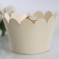 Elegant cream scalloped cupcake wrapper for wedding party dessert decoration - Jewelry Star (beige)
