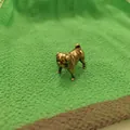 Vintage brass pug puppy figurine ornament with detailed metal craftsmanship for home decor - Pug