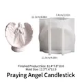 Silicone mold for a praying angel candle holder with dimensions for DIY crafts - Praying Angel Candle Holder