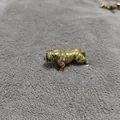 Antique style bronze bulldog miniature metal figurine with realistic muscle detail - Medium Bully Dog