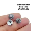 Style 18 vintage silver spacer bead with spiral texture for DIY jewelry making - Style 18