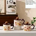 Cartoon capybara ceramic mug with lid and spoon, 400ml capacity for office and home use - Capybara Theme Style (Cup Lid)