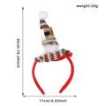 Cerchietto natalizio con mini cappello a righe fibbia dorata e pompon bianco - Verde + Argento