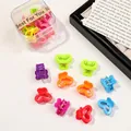 Mini candy color hair clips set in a transparent gift box with random vibrant colors - Heart / Vibrant Color