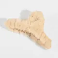 Pince à cheveux en fausse fourrure pelucheuse beige pour coiffures élégantes - Kaki
