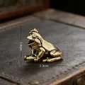 Solid brass miniature meditation frog figurine with vintage bronze finish and dimensions - Frog Prince