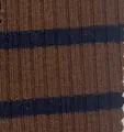 Abito allacciato al collo schiena scoperta in maglia a coste marrone e nera elastica - S / Marrone