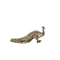 Figurine de paon vintage en laiton massif avec plumes détaillées pour décor de bureau - Laiton / Petit paon marchant