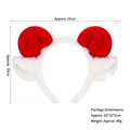Kids plush cartoon white sheep horns headband with red spiral horns for cosplay costume - Red Curly Sheep Horns