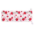 Dog cooling collar with strawberry print pattern and adjustable drawstring toggle - Creamy Pink Strawberry