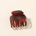 Brown tortoiseshell hair claw clip with 4cm matte finish for minimalist styling - Bulk Packaging / Matte Dark Red Leopard