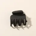 Black matte finish 4cm shark hair claw clip with a minimalist frosted texture - Bulk Packaging / Matte Black