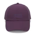 Deep purple quick-dry baseball cap with embroidered lettering and a wide curved brim - One Size(Adjustable) / Dark Purple