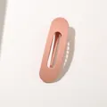 Pink matte 11cm duckbill hair clip with minimalist hollow design for women - Korean Pink (Bulk)
