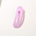 Pince à cheveux mate lavande 11cm avec design creux ovale minimaliste violette - Light Purple (Bulk)