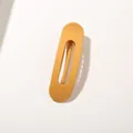 Pince à cheveux classique de 11 cm en jaune moutarde mat avec un design épuré ajouré - Sunflower (Bulk)