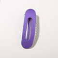 Pince à cheveux mate violette minimaliste de 11 cm avec design creux pour coiffure quotidienne - Dark Violet (Bulk)