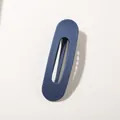 Pince à cheveux 11cm bleu marine mat au design ovale évidé pour femmes - Navy Blue (Bulk)