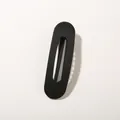 Pince à cheveux ovale creuse noir mat 11cm longueur accessoire de coiffure minimaliste - Matte Black (Bulk)