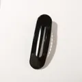 Pince à cheveux 11cm noire brillante minimaliste avec design ovale évidé - Glossy Black (Bulk)