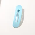 Barrette à cheveux 11cm bleu clair mat au design creux minimaliste pour femmes en résine - Bleu Lac Mat (Vrac)