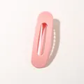 Pince à cheveux rose mat de 11 cm au design ovale ajouré et minimaliste - Rose Foncé Mat (Vrac)