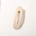 Pince à cheveux bec de canard 11cm abricot mat avec design ovale creux - Abricot Mat (Vrac)