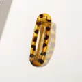 Barrette à cheveux 11cm motif écailles de tortue avec design ovale découpé - Glossy Yellow Tortoise (Bulk)