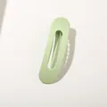 Pince à cheveux 11cm vert clair mat avec design ovale évidé et finition dépolie pour femmes - Frosted Fresh Green (Bulk)