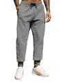 Pantaloni sportivi grigi da uomo con coulisse elastica e polsini a costine - S / grigio scuro