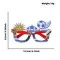 Colorful USA themed football fan glasses with star and eagle patterns for party props - Uruguay Style