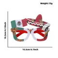 Mexican flag party sunglasses for fans with sombrero and eagle design, 15.5cm wide - Mexico Style