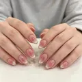 Faux ongles œil de chat dégradé rose de forme amande avec finition scintillante - Dégradé Rose Œil de Chat (CW921)
