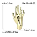 Espositore per gioielli a forma di mano dorata da 6,5 cm per anelli e spille eleganti - Oro