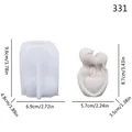 3D Silikonform für romantische Paare zur Herstellung von Duftkerzen und Gipsfiguren - Paar Umarmend