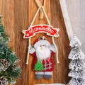 Detail von Weihnachtsmann-Plüschfigur mit Feliz Navidad Banner und Filz-Texturen - Weihnachtsmann