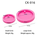 Pink round silicone molds for DIY resin casting in small and large circle sizes - Small Round / Pink