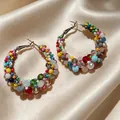 2605137 Colorful Beaded Earrings